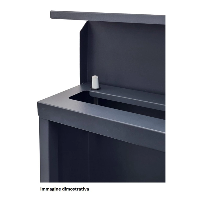 Vendita online Cassetta postale Nettuno ARL colore argento 37×11×37 cm.